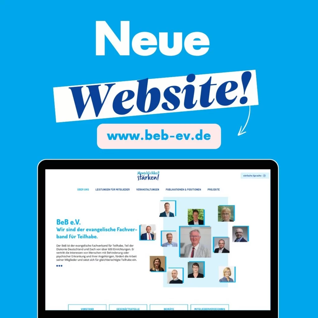 Illustration der neuen Website mit Personen aus dem BeB
